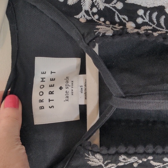 KATE Spade Floral Embroidered Pompom Jacket small - Picture 5 of 9